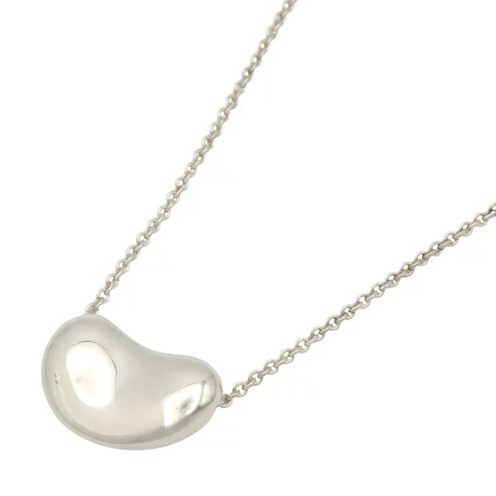 Tiffany Co Elsa Peretti Bean Necklace Sterling Silver